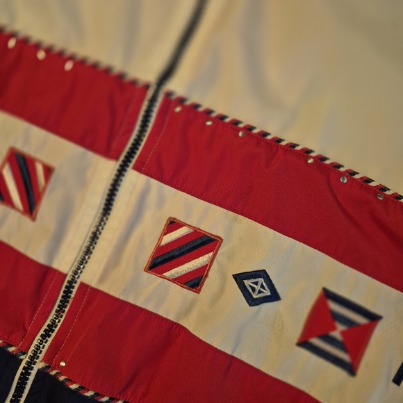 Nautical Red and Blue windbreaker Jacket SP - Picture 3 of 9